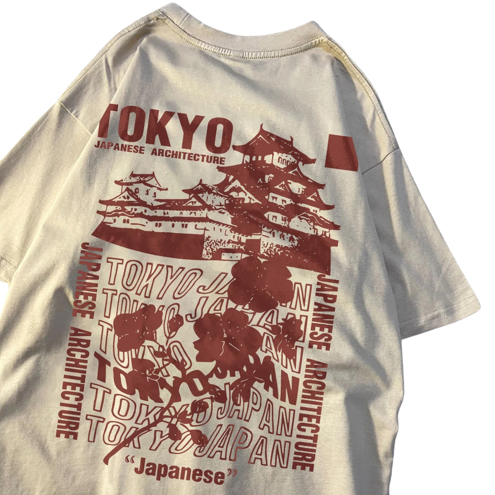 Streetwear T-Shirt – Tokyo Japan Motiv, Weich, Lässig