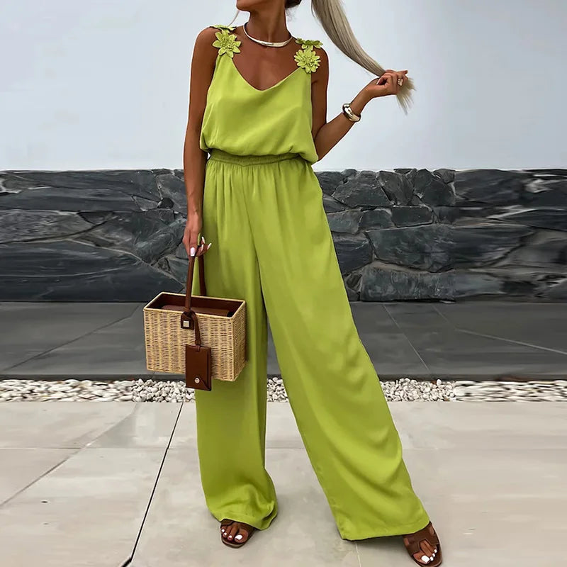 Sommer-Jumpsuit mit Blumen-Details