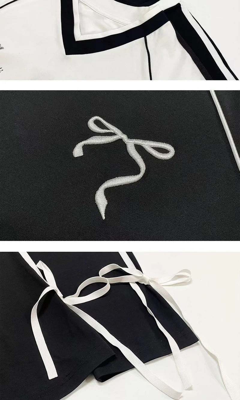 Stylisches V-Neck Jersey mit Streifen