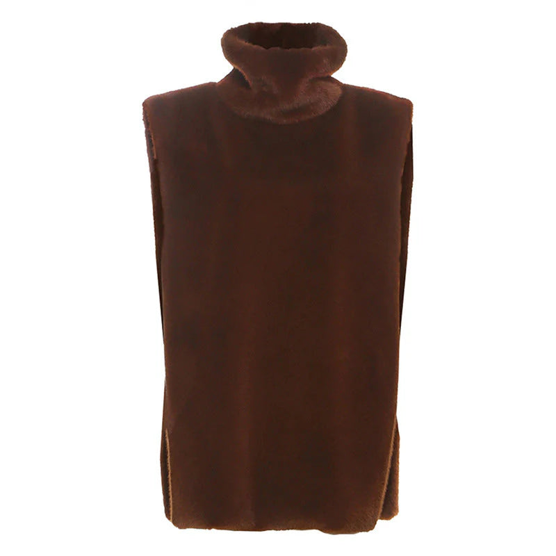 Luxuriöse Kunstfell Weste