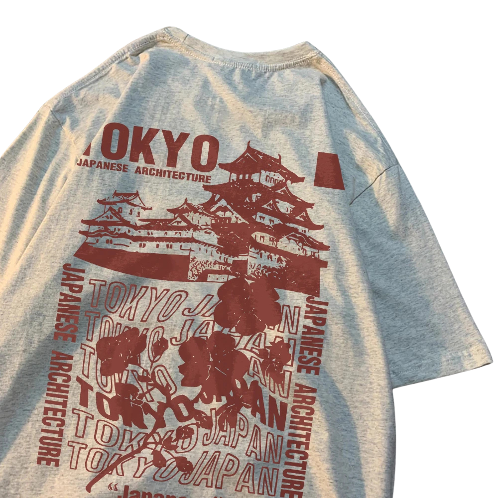 Streetwear T-Shirt – Tokyo Japan Motiv, Weich, Lässig