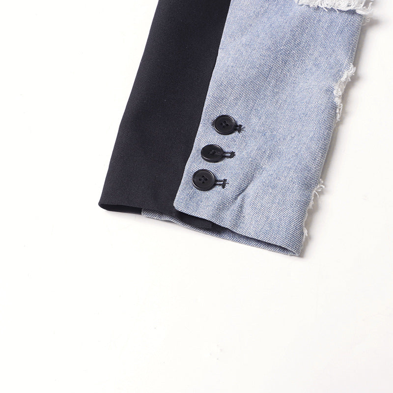 Oversized Denim Blazer im Streetstyle Look