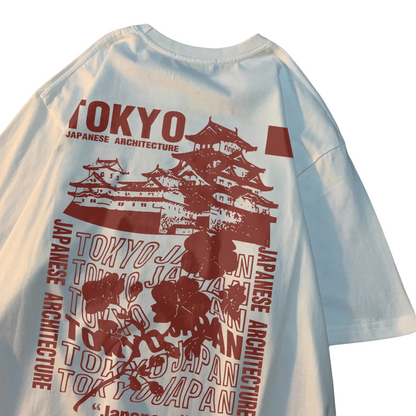 Streetwear T-Shirt – Tokyo Japan Motiv, Weich, Lässig