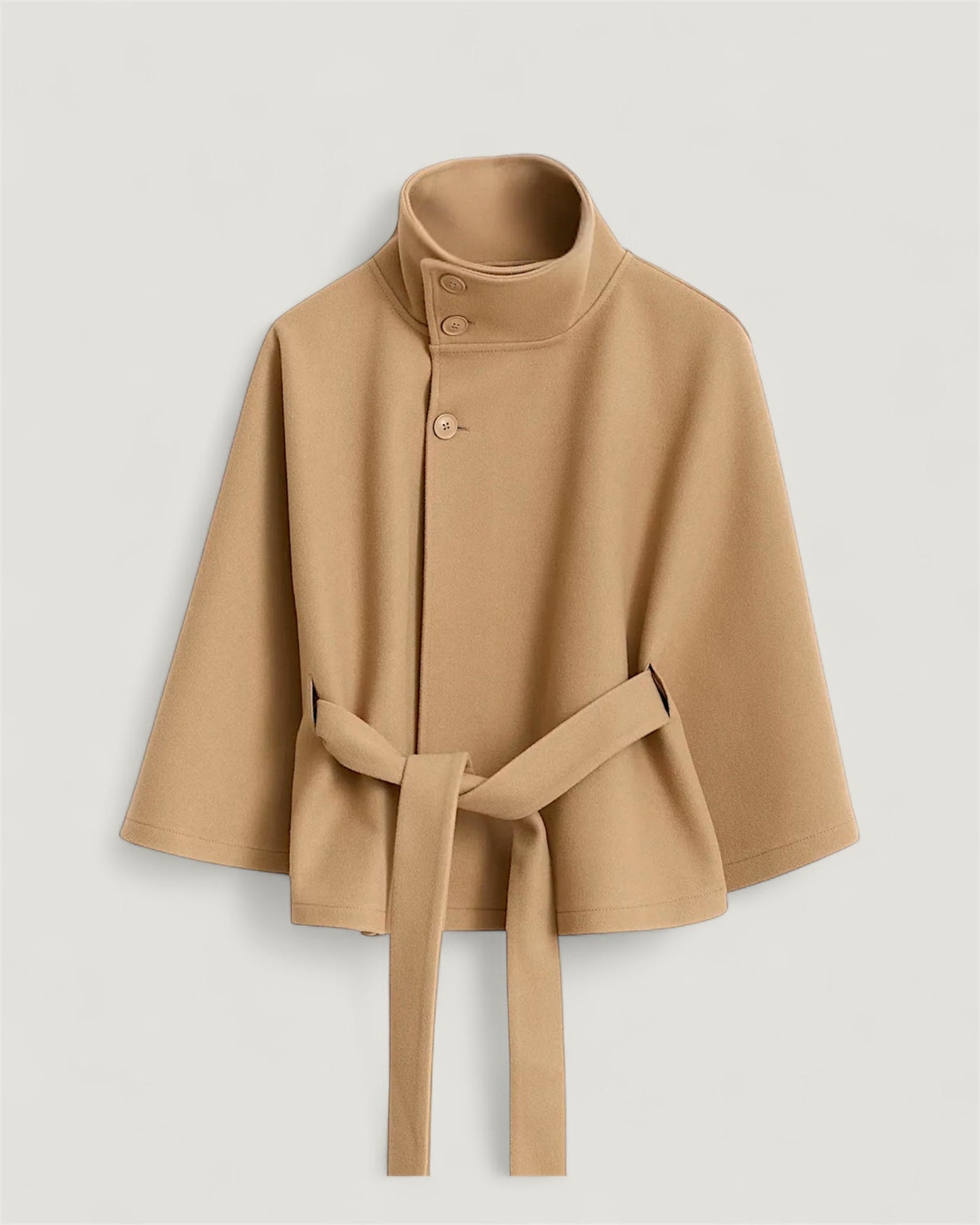 Poncho Mantel mit Gürtel