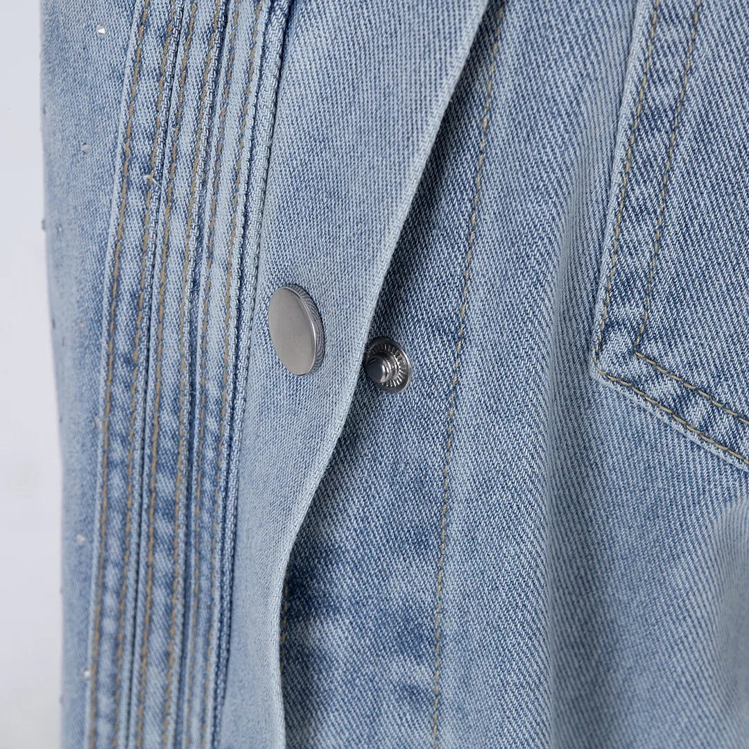 Stylische Wide-Leg Jeans mit Seitenschlitz