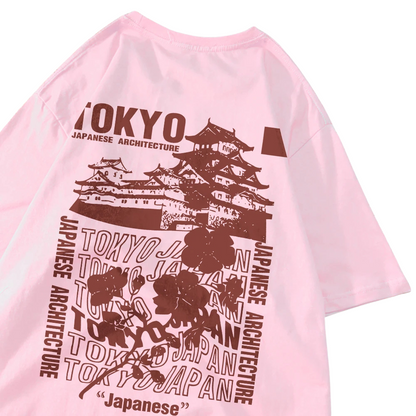 Streetwear T-Shirt – Tokyo Japan Motiv, Weich, Lässig