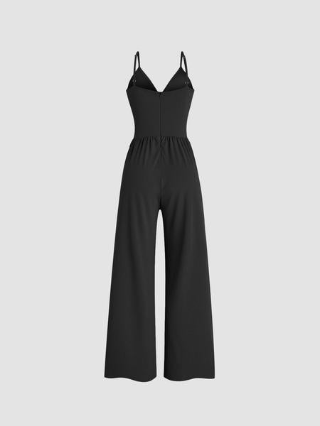 Elegantes Zweiteiler Set mit Spitzen Top & Jumpsuit