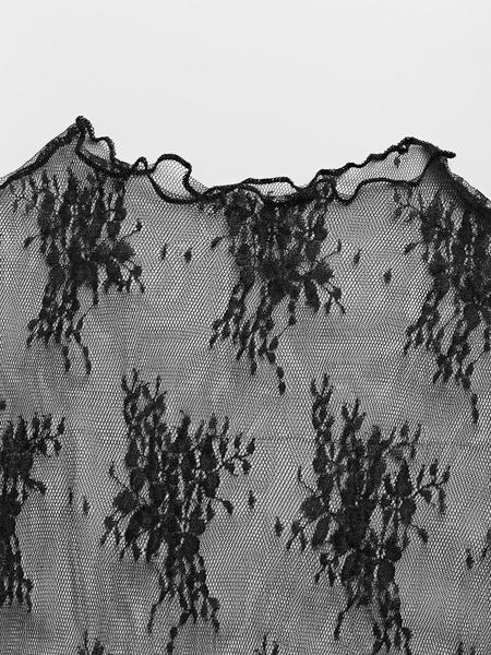 Elegantes Zweiteiler Set mit Spitzen Top & Jumpsuit