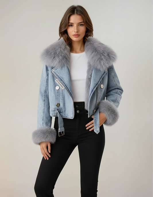 Denim Glam Winterjacke