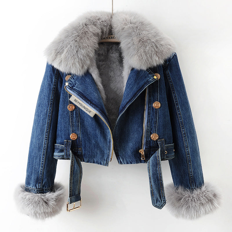 Denim Glam Winterjacke