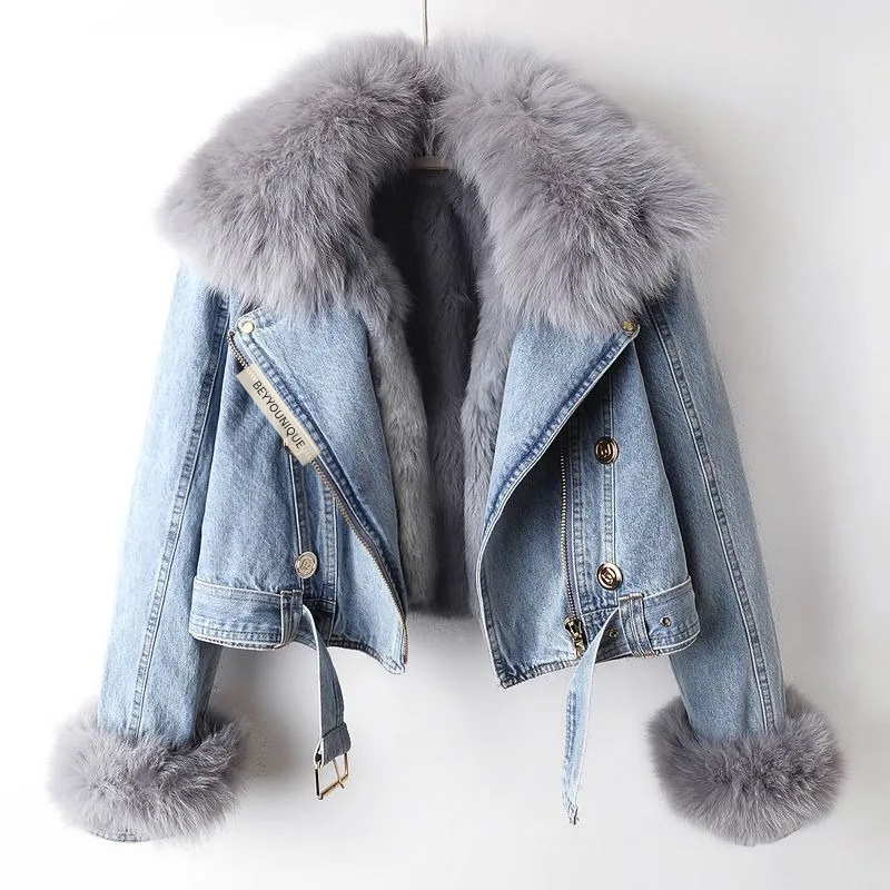 Denim Glam Winterjacke
