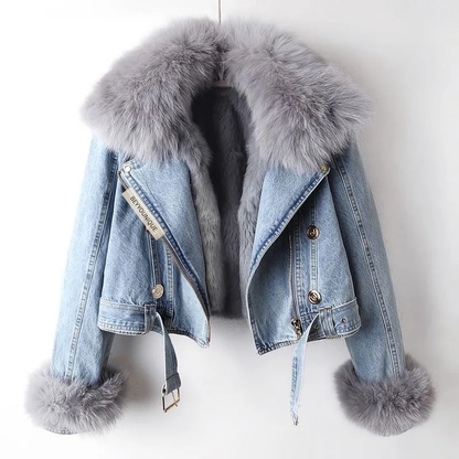 Denim Glam Winterjacke