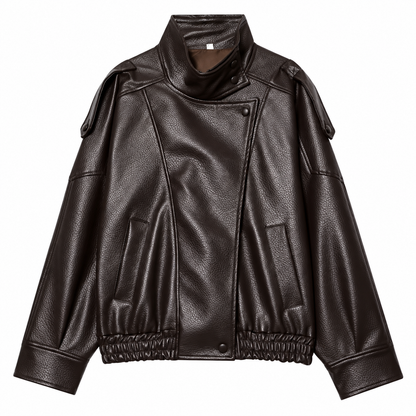 Oversize Lederjacke