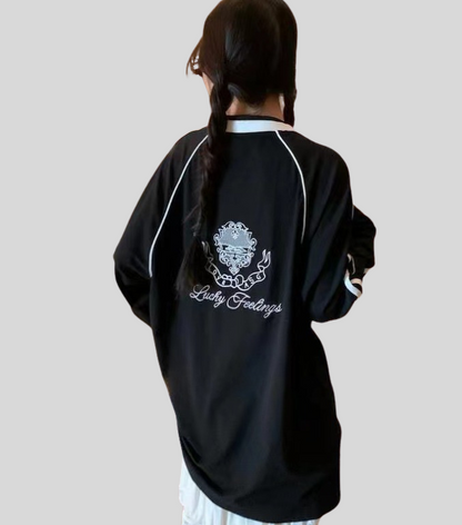 Stylisches V-Neck Jersey mit Streifen