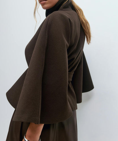 Poncho Mantel mit Gürtel