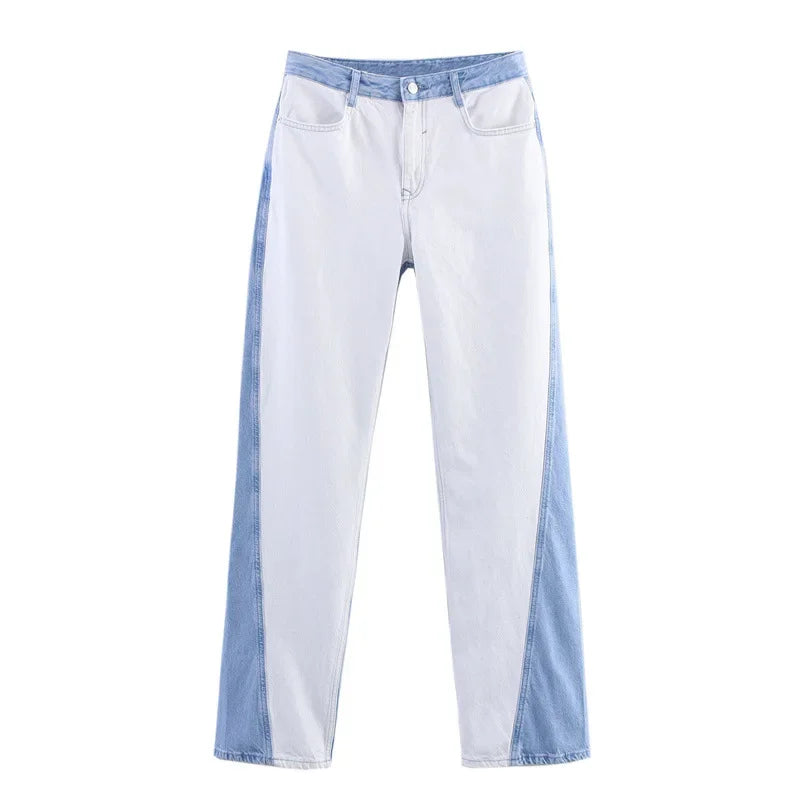 Denim Zweiteiler im Colorblock-Look