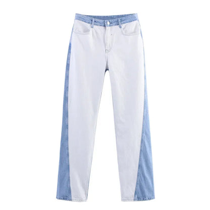 Denim Zweiteiler im Colorblock-Look