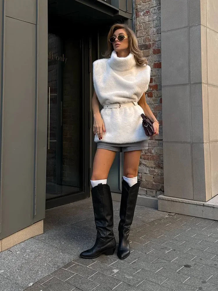 Luxuriöse Kunstfell Weste