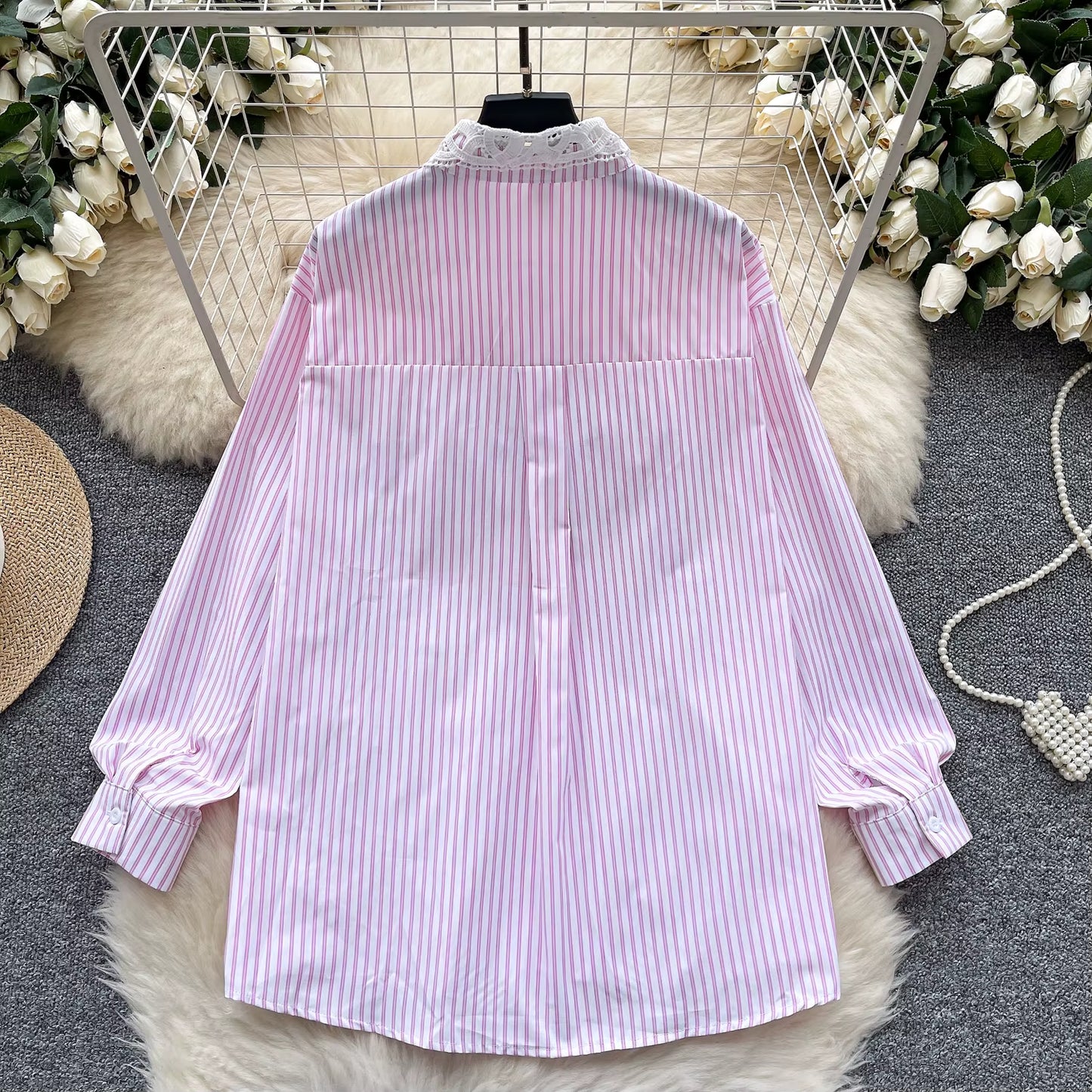 Perlen-Schleifen Bluse