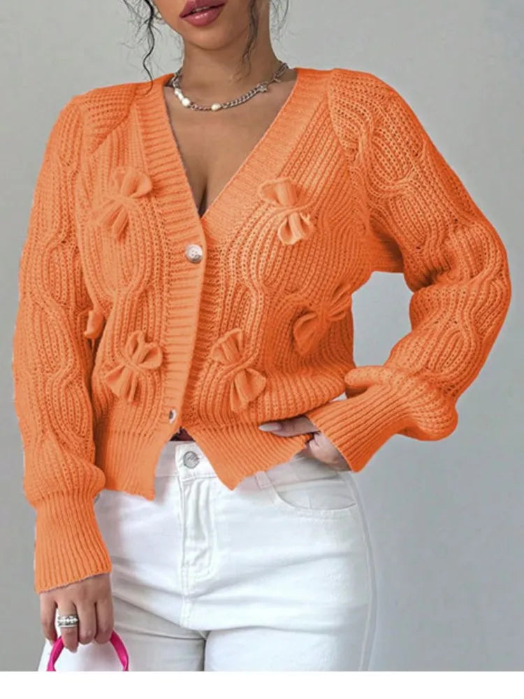 Strick-Cardigan mit Schleifen