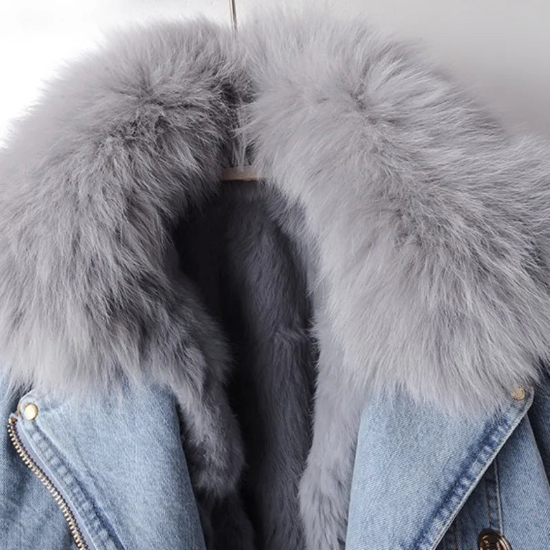 Denim Glam Winterjacke