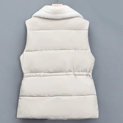 Elegante Winterweste mit kuscheligem Fellbesatz