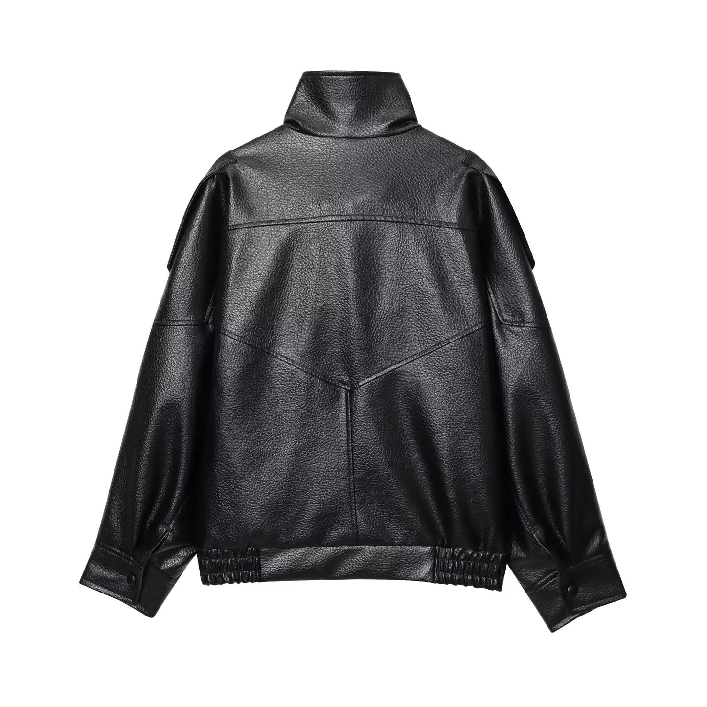 Oversize Lederjacke