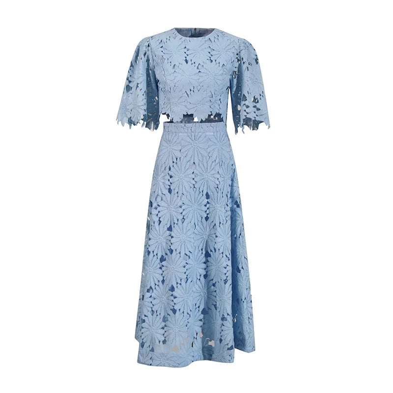 Zweiteiliges Damen-Set mit Spitze – Elegant & Sommerlich