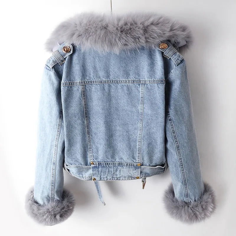 Denim Glam Winterjacke