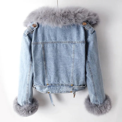 Denim Glam Winterjacke