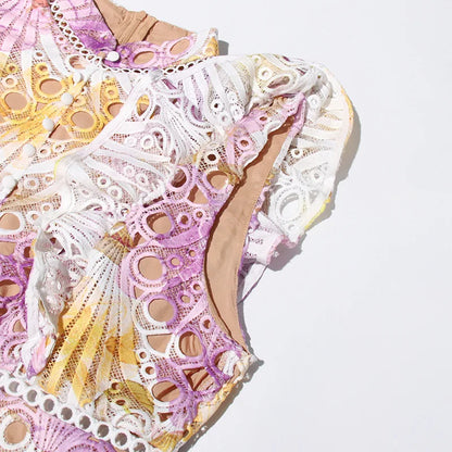 Elegantes Spitzenkleid Florale Eleganz