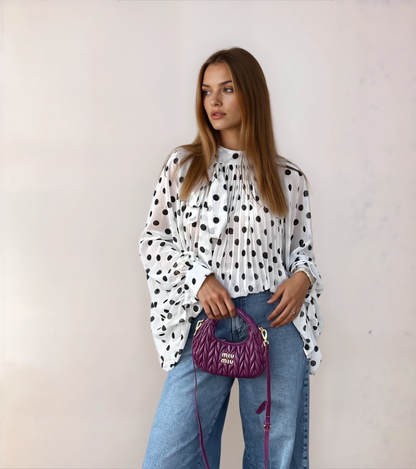 Elegante Bluse mit Schleife