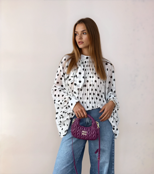 Elegante Bluse mit Schleife