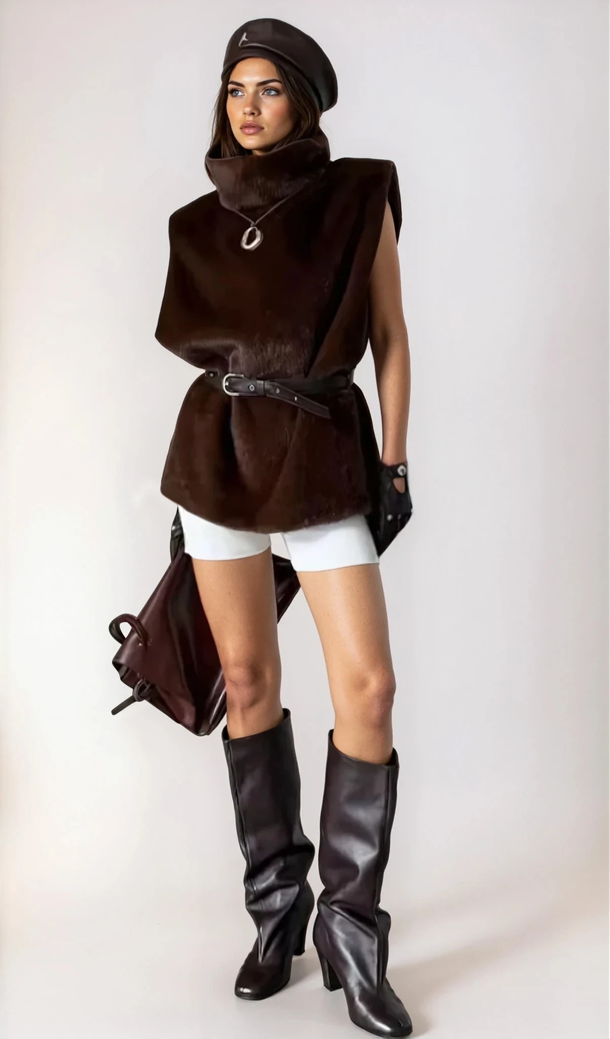 Luxuriöse Kunstfell Weste