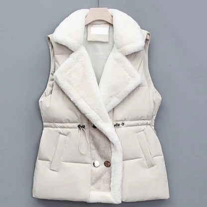 Elegante Winterweste mit kuscheligem Fellbesatz