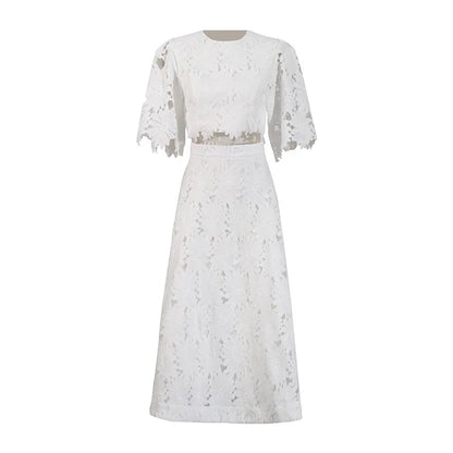 Zweiteiliges Damen-Set mit Spitze – Elegant & Sommerlich