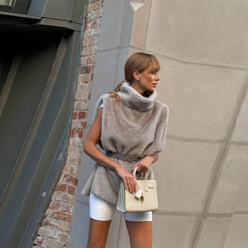 Luxuriöse Kunstfell Weste