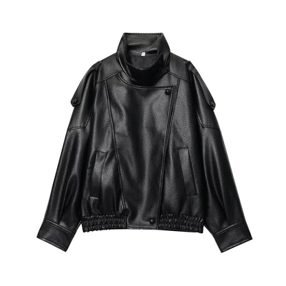 Oversize Lederjacke
