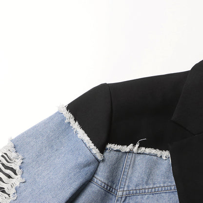 Oversized Denim Blazer im Streetstyle Look