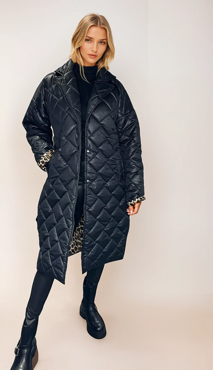 Steppmantel mit Leo-Details