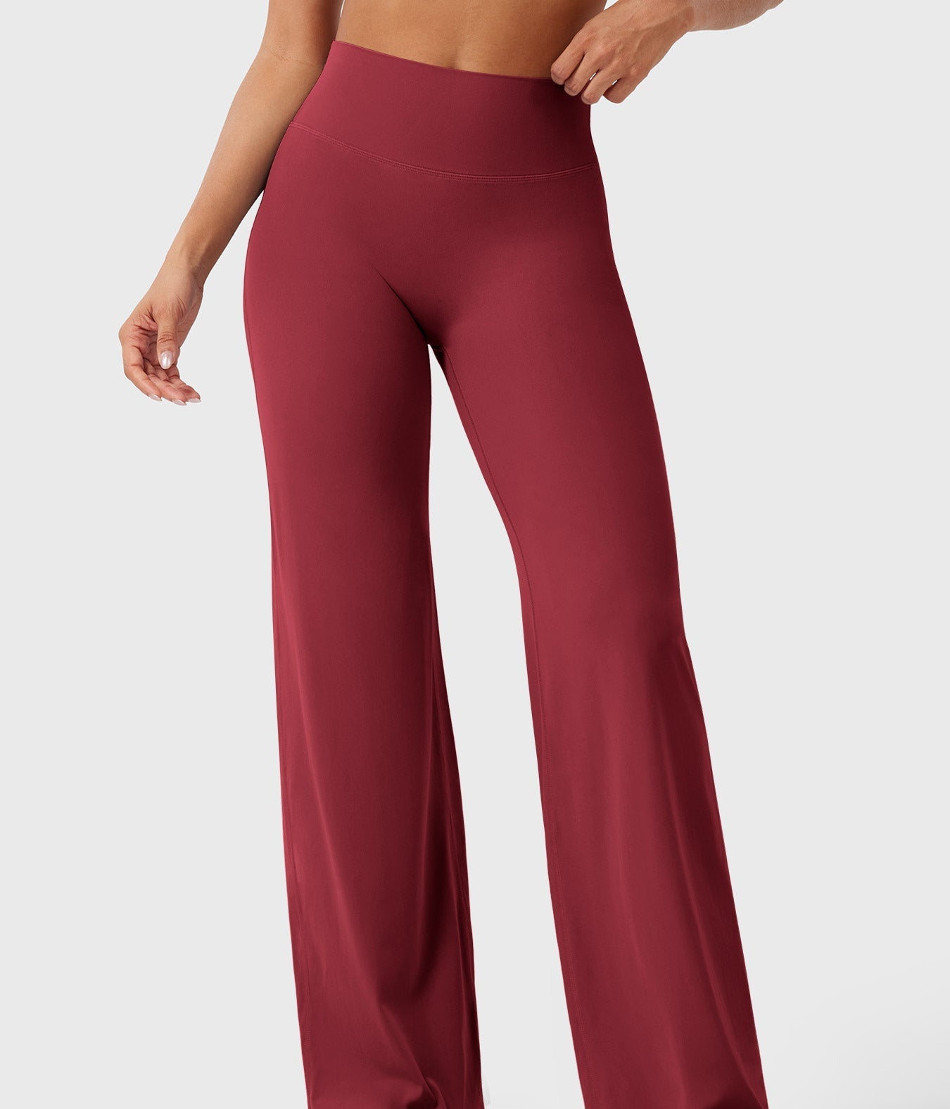 High-Waist Straight-Leg Pants