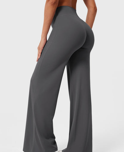 High-Waist Straight-Leg Pants