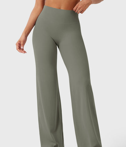 High-Waist Straight-Leg Pants