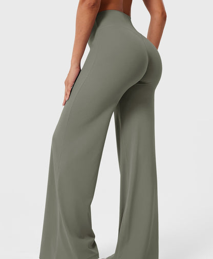 High-Waist Straight-Leg Pants