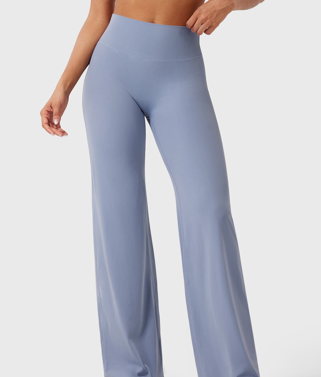 High-Waist Straight-Leg Pants
