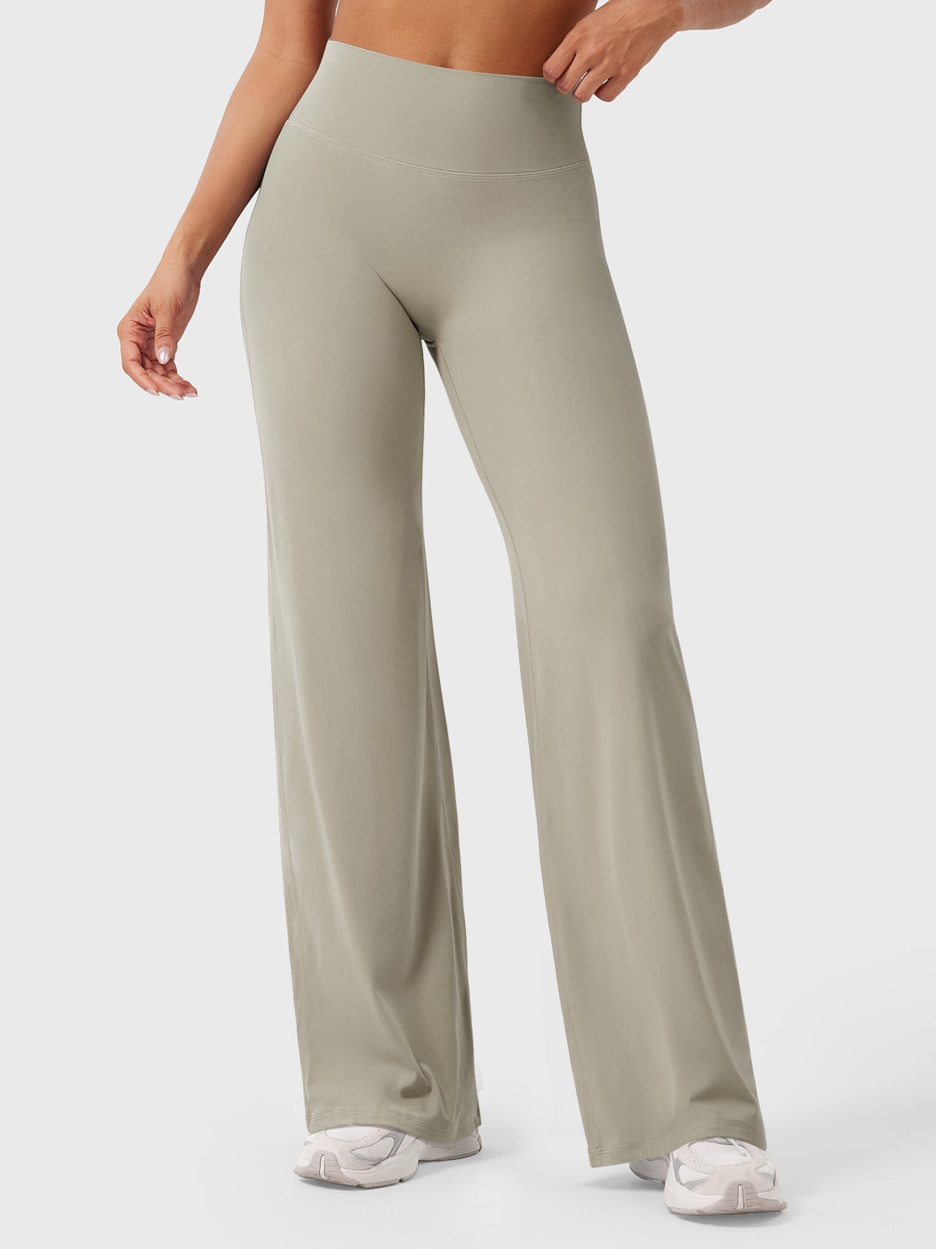 High-Waist Straight-Leg Pants