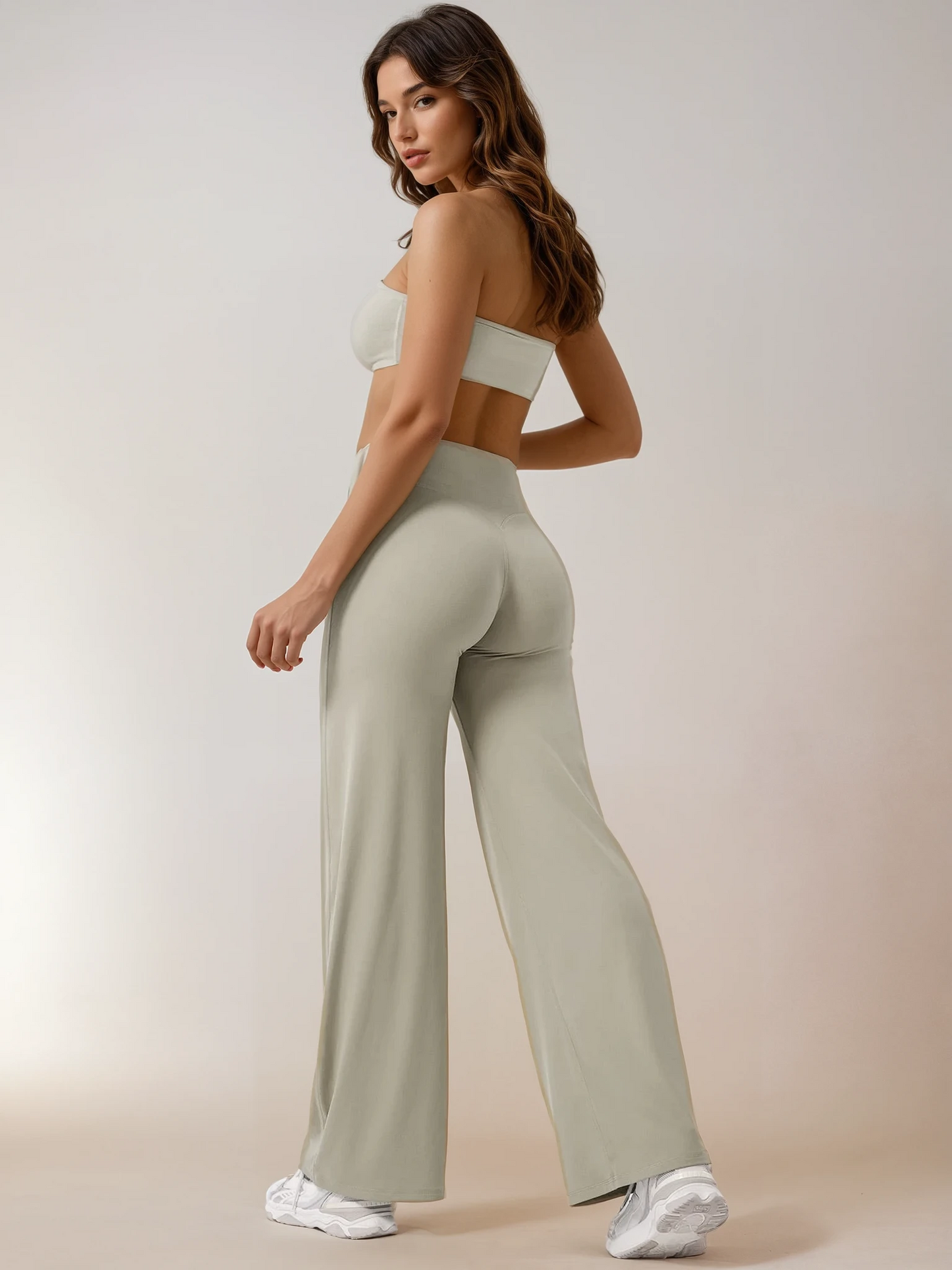 High-Waist Straight-Leg Pants