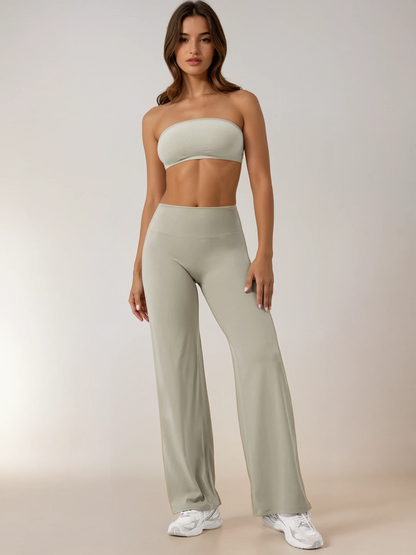 High-Waist Straight-Leg Pants