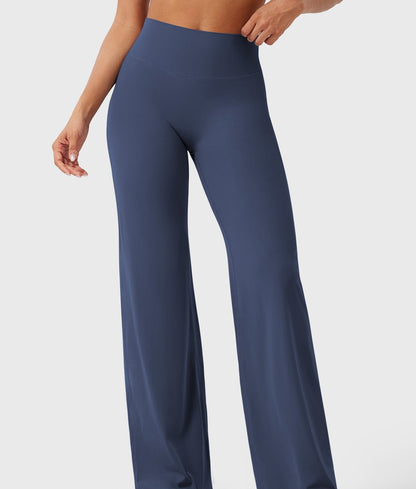 High-Waist Straight-Leg Pants