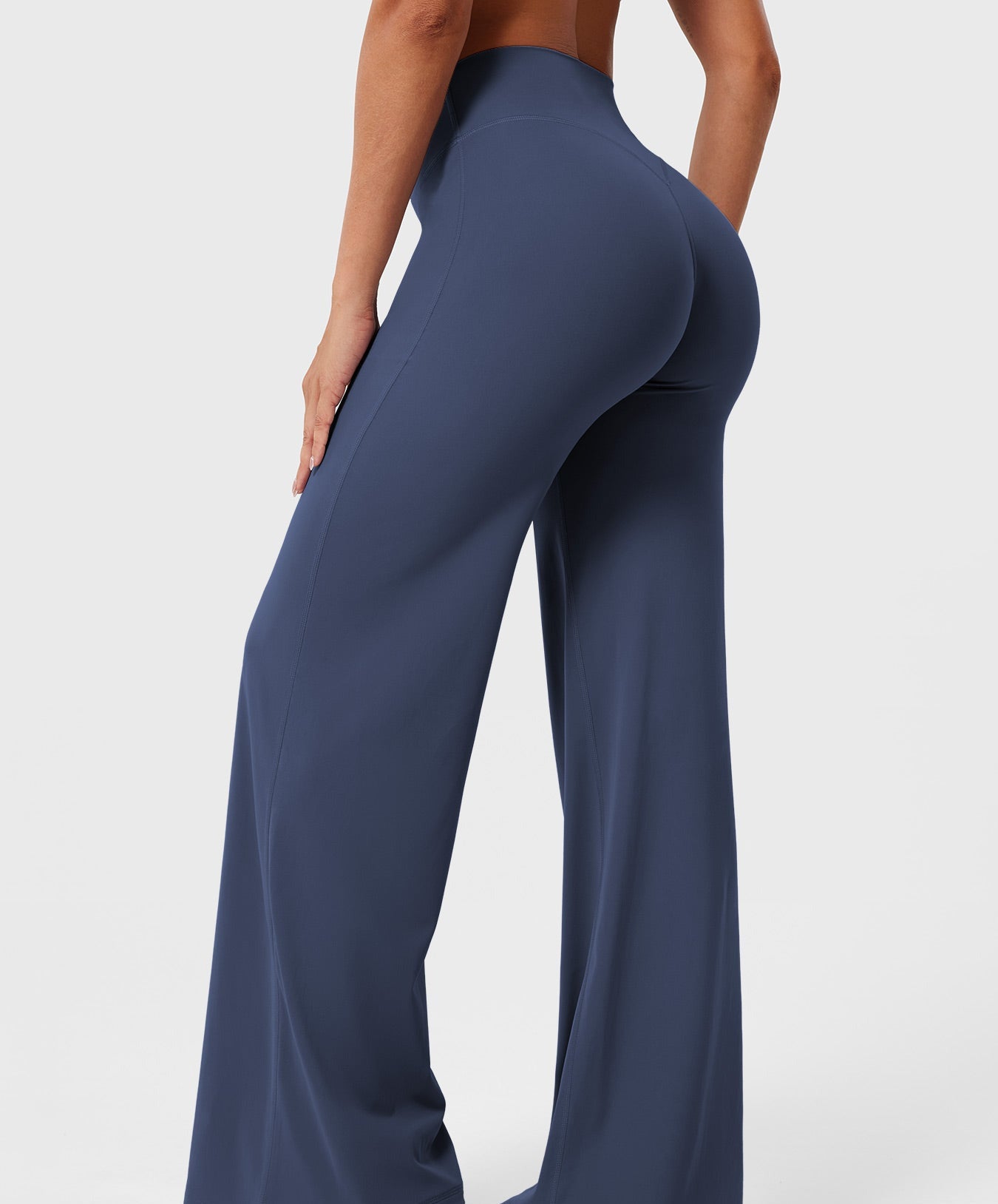 High-Waist Straight-Leg Pants